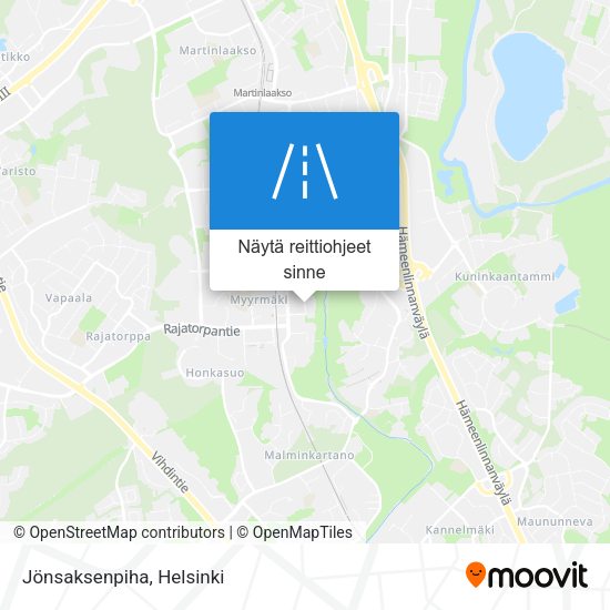 Jönsaksenpiha kartta