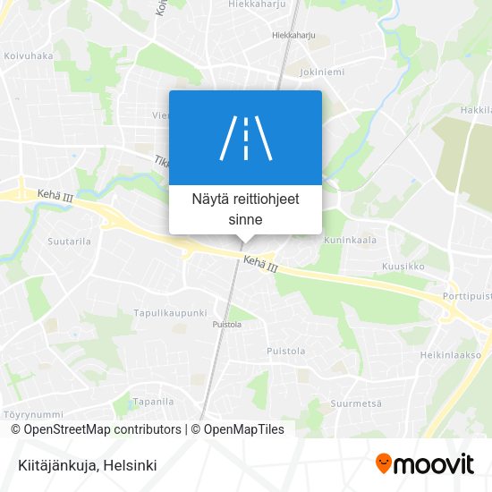 Kiitäjänkuja kartta