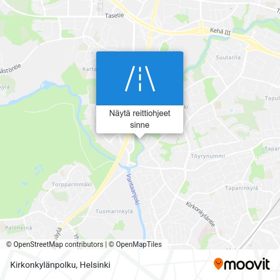Kirkonkylänpolku kartta