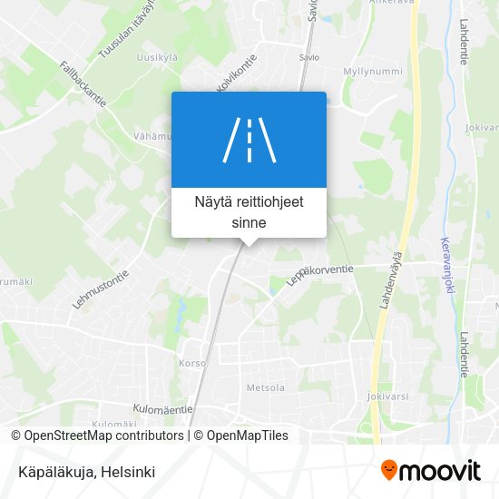 Käpäläkuja kartta