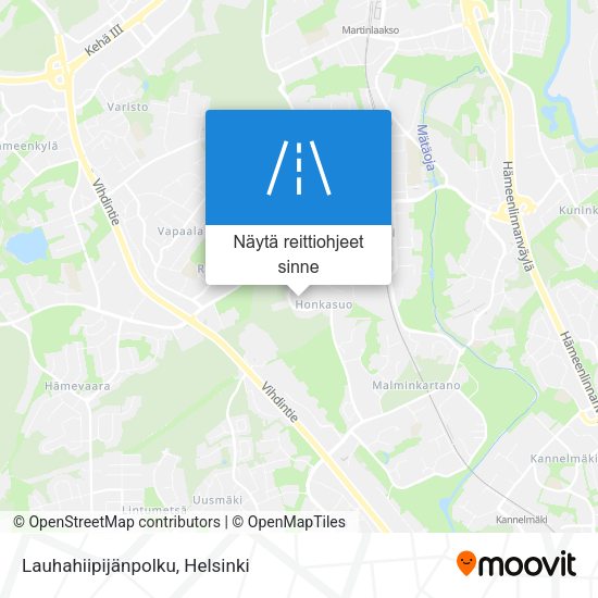 Lauhahiipijänpolku kartta