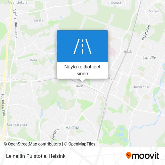 Leinelän Puistotie kartta