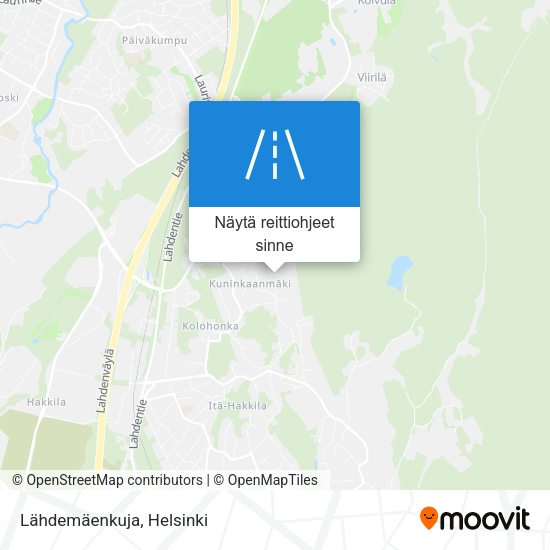 Lähdemäenkuja kartta