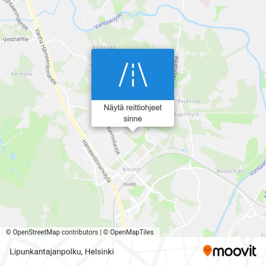Lipunkantajanpolku kartta