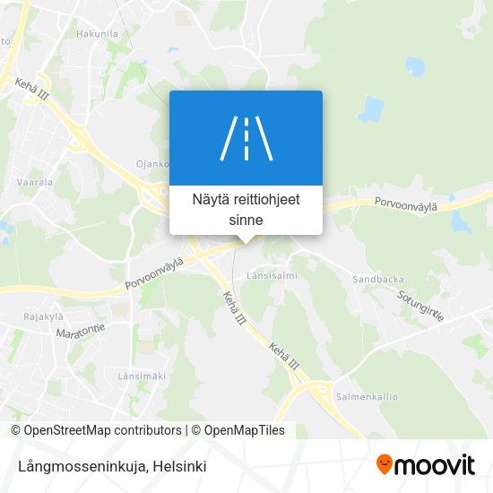 Långmosseninkuja kartta