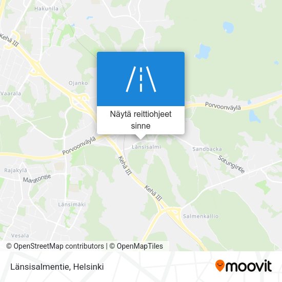 Länsisalmentie kartta
