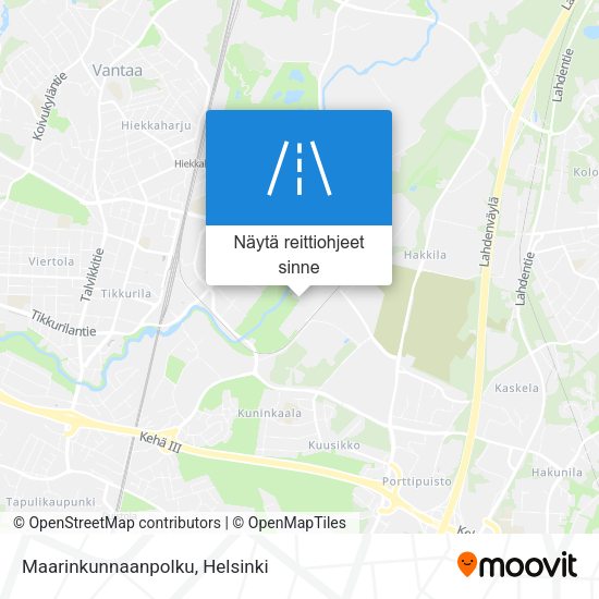 Maarinkunnaanpolku kartta