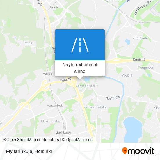 Myllärinkuja kartta