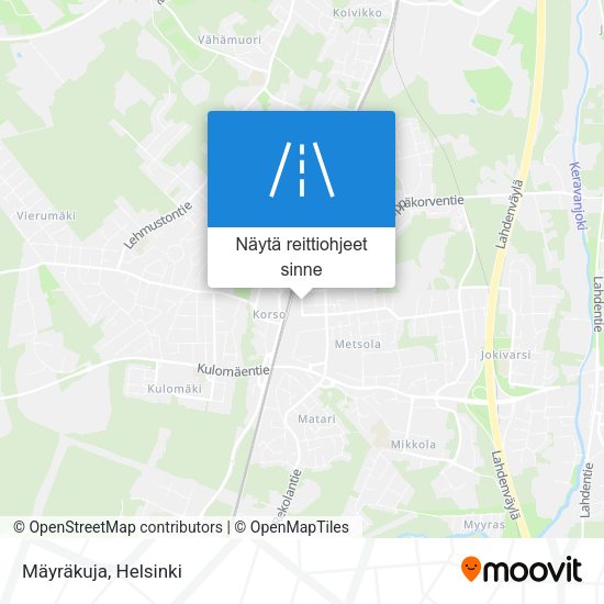 Mäyräkuja kartta