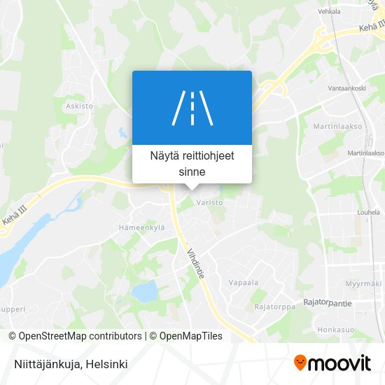 Niittäjänkuja kartta