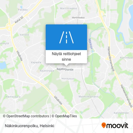 Näkinkuorenpolku kartta