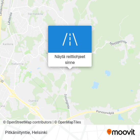 Pitkäniityntie kartta