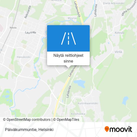Päiväkummuntie kartta