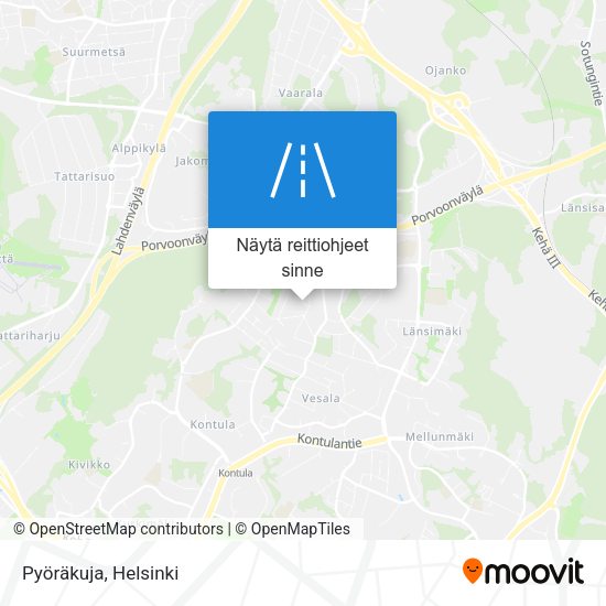 Pyöräkuja kartta
