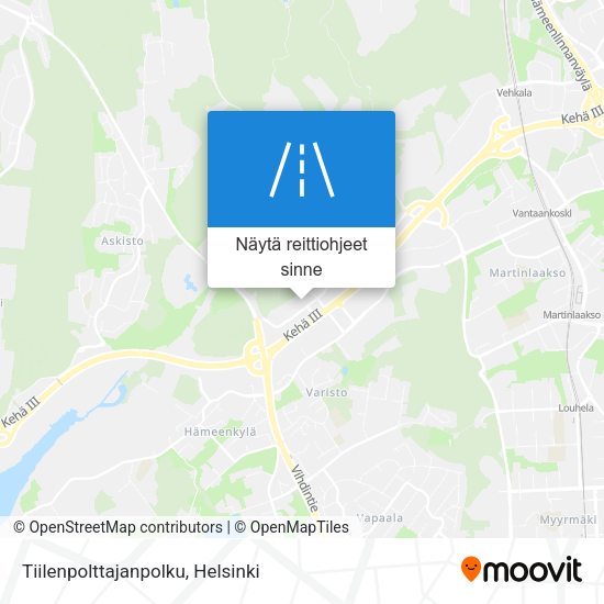 Tiilenpolttajanpolku kartta