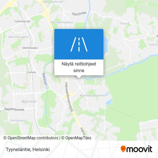 Tyyneläntie kartta