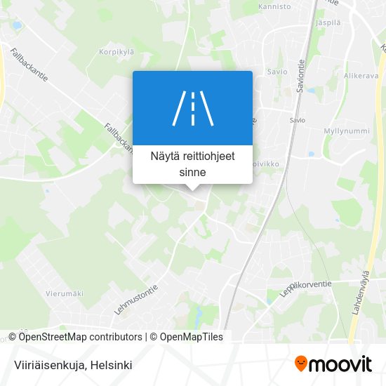 Viiriäisenkuja kartta