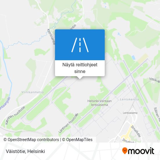Väistötie kartta