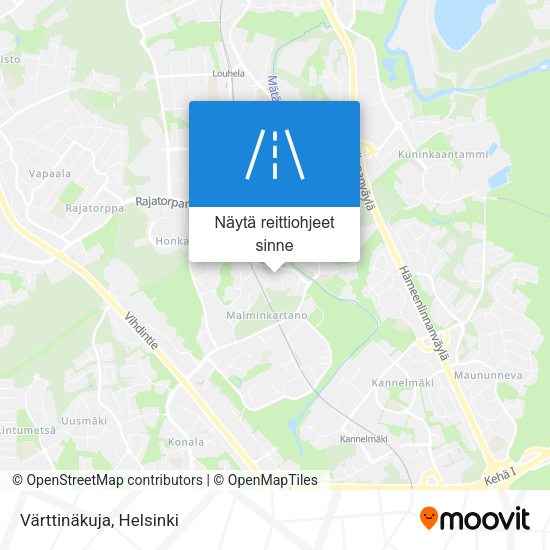 Värttinäkuja kartta