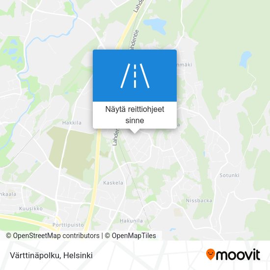 Värttinäpolku kartta
