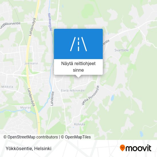 Yökkösentie kartta