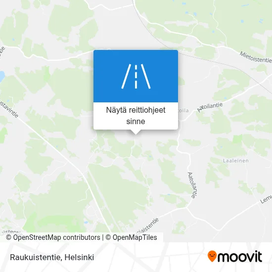 Raukuistentie kartta
