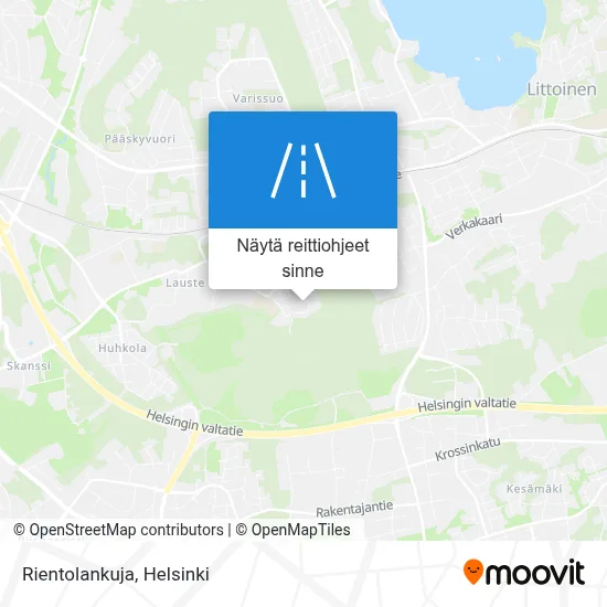Rientolankuja kartta