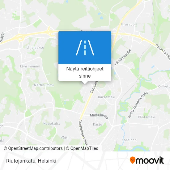 Riutojankatu kartta