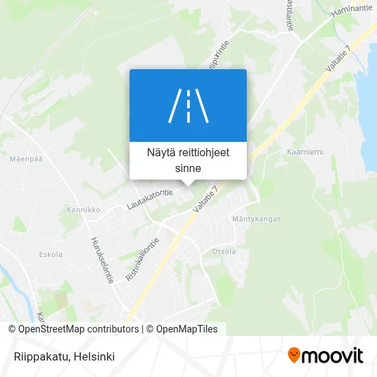 Riippakatu kartta
