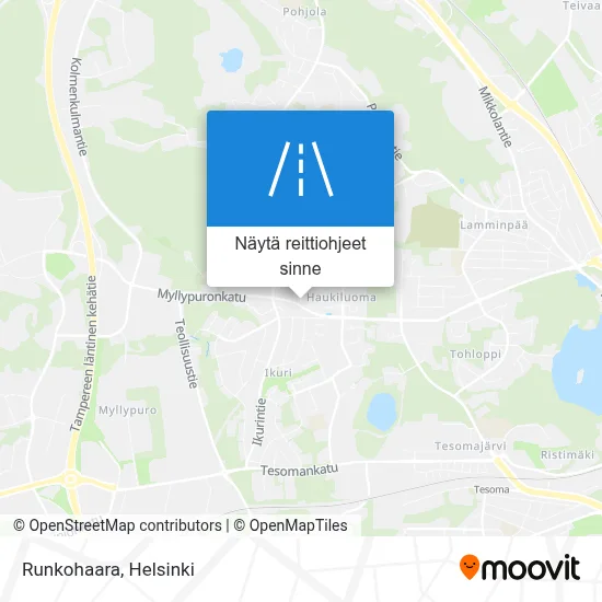 Runkohaara kartta