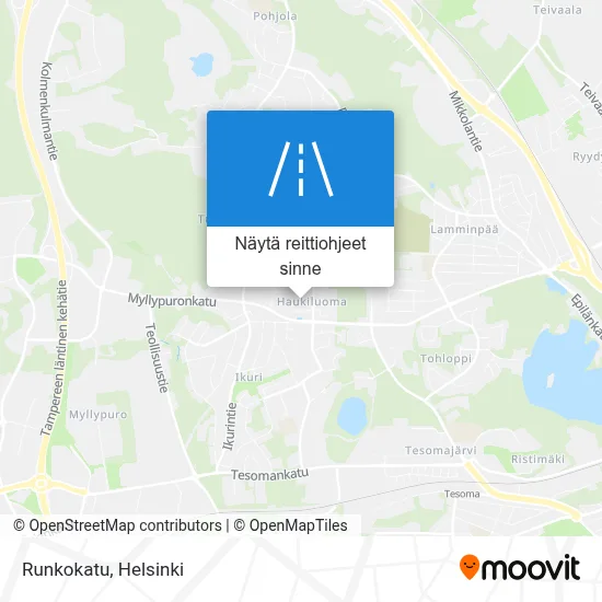 Runkokatu kartta