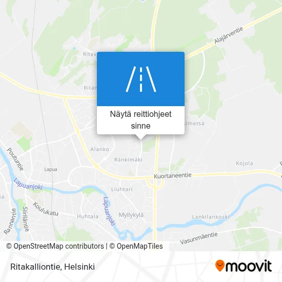 Ritakalliontie kartta
