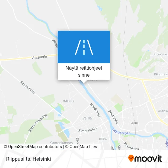 Riippusilta kartta