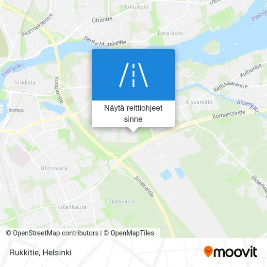 Rukkitie kartta