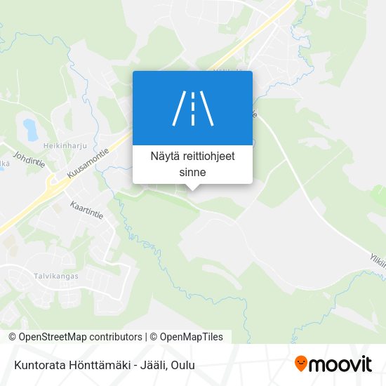 Kuntorata Hönttämäki - Jääli kartta