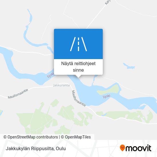Jakkukylän Riippusilta kartta