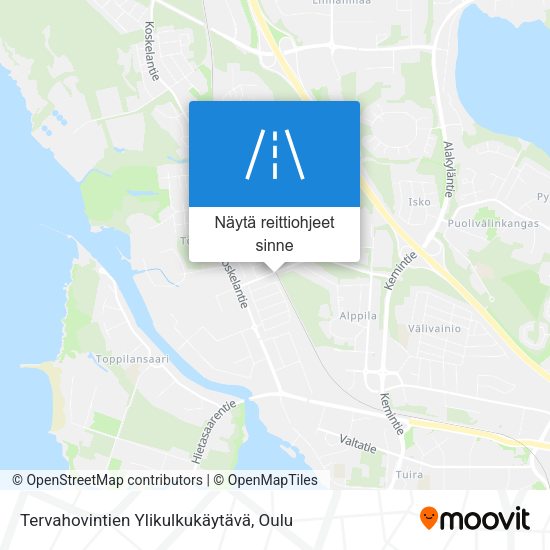 Tervahovintien Ylikulkukäytävä kartta