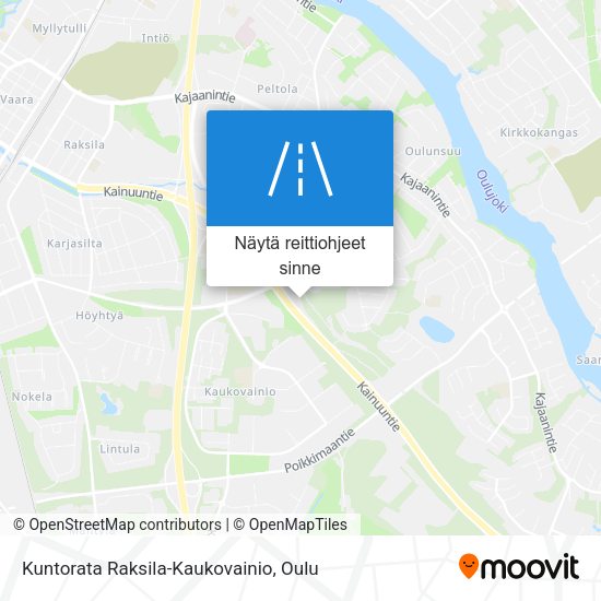 Kuntorata Raksila-Kaukovainio kartta