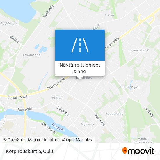 Korpirouskuntie kartta