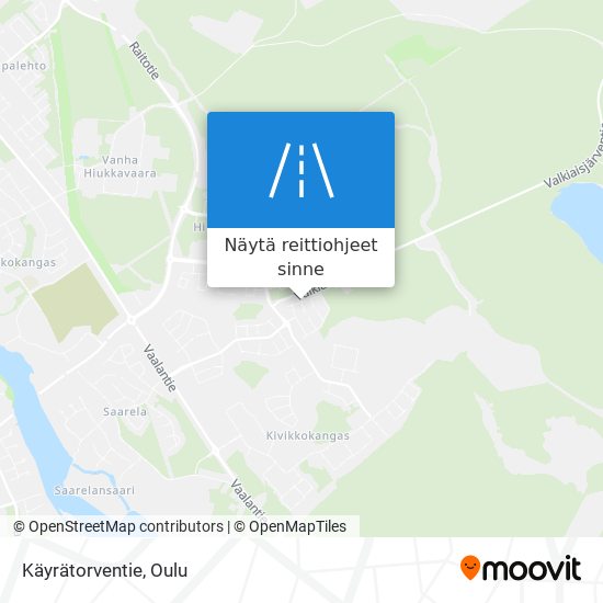 Käyrätorventie kartta