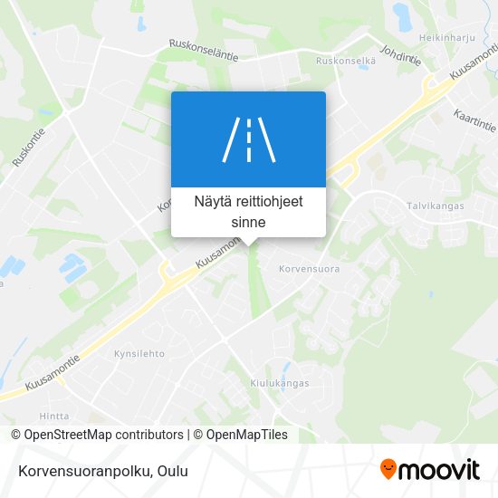 Korvensuoranpolku kartta