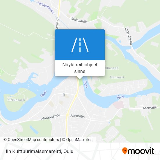 Iin Kulttuurimaisemareitti kartta