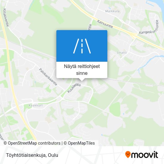 Töyhtötiaisenkuja kartta