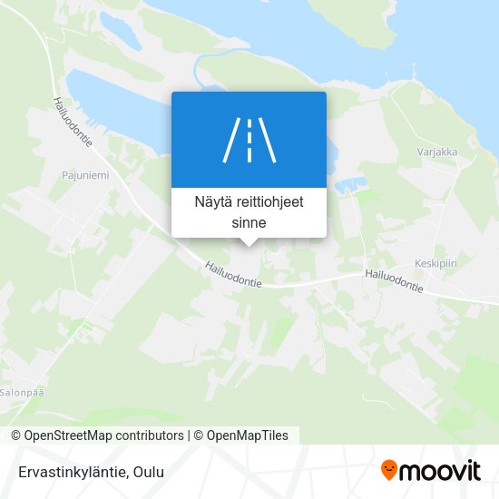 Ervastinkyläntie kartta