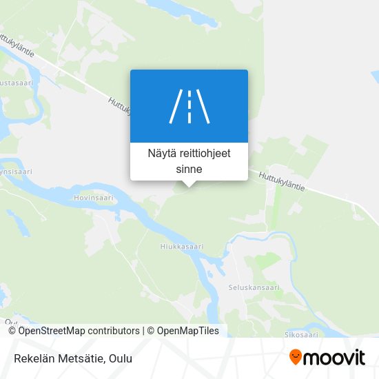 Rekelän Metsätie kartta