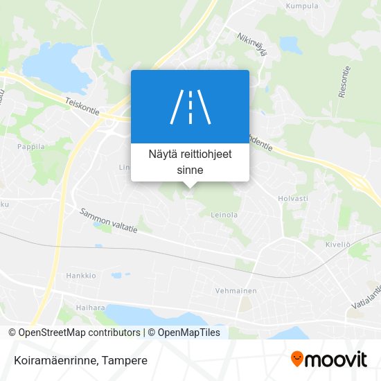 Koiramäenrinne kartta