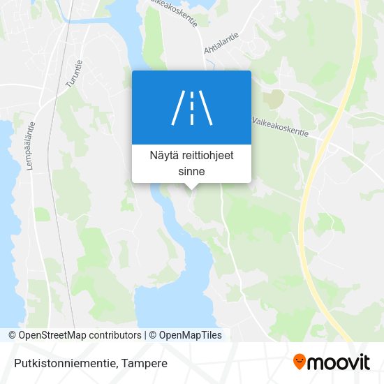 Putkistonniementie kartta