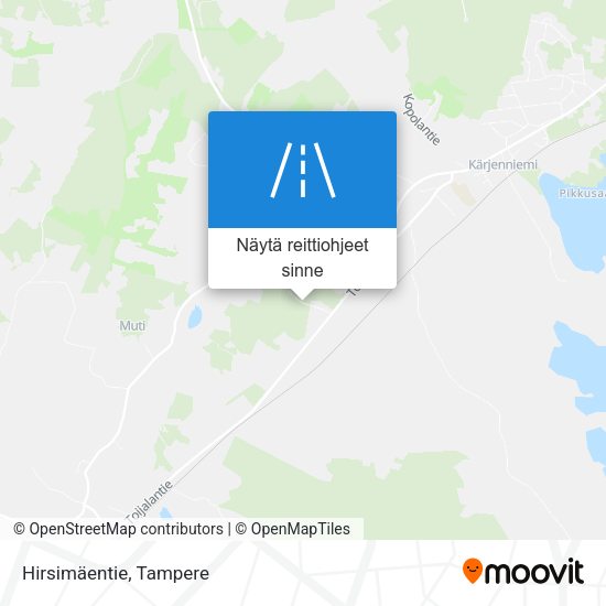 Hirsimäentie kartta
