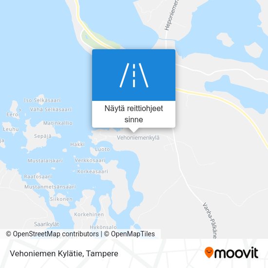Vehoniemen Kylätie kartta