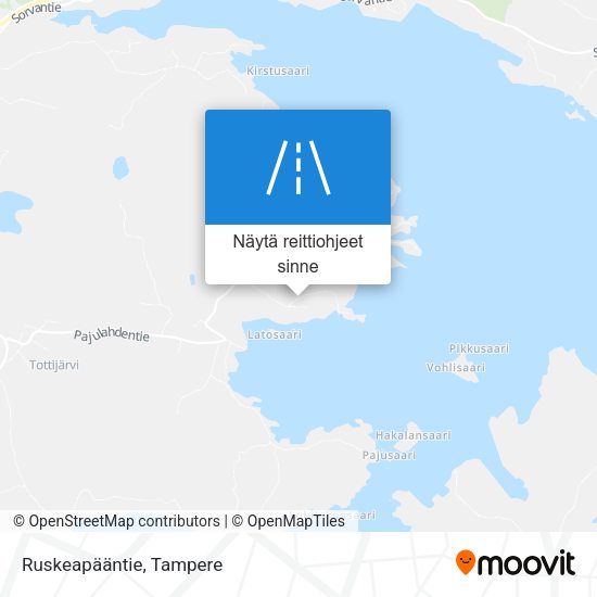 Ruskeapääntie kartta